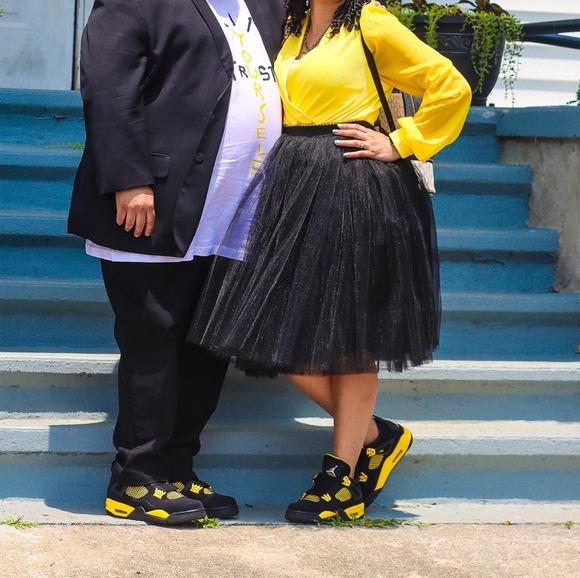 Black and yellow retro 4s - Picture 4 of 6